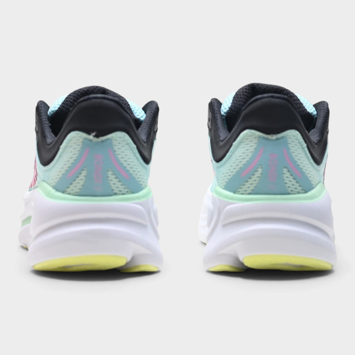 HOKA Bondi 9 Women’s Running Shoes – Mint / Pink