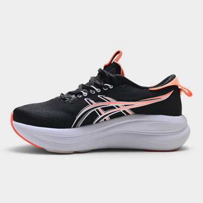 ASICS GEL-NIMBUS 28 Women’s Running Shoes – Black / Coral