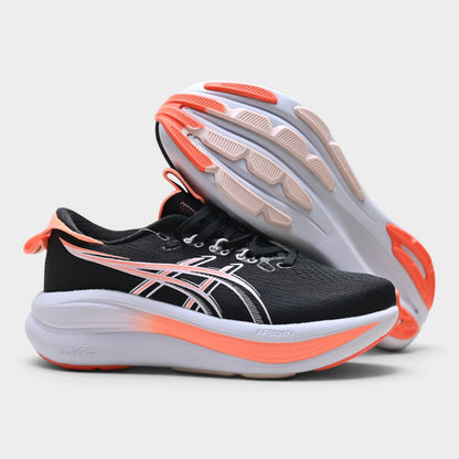 ASICS GEL-NIMBUS 28 Women’s Running Shoes – Black / Coral