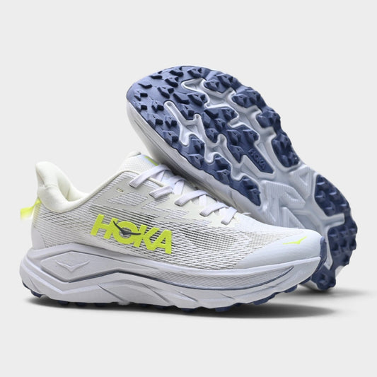 HOKA Challenger 8 Women's Trail Running Shoes – White/Lime