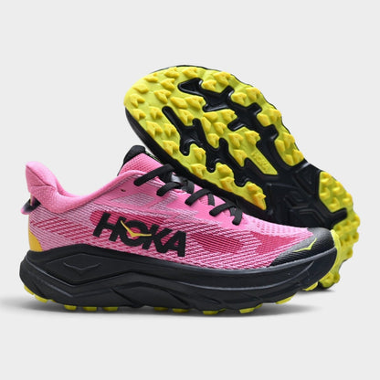 HOKA Challenger 8 Women's Trail Running Shoes – Pink/Lime