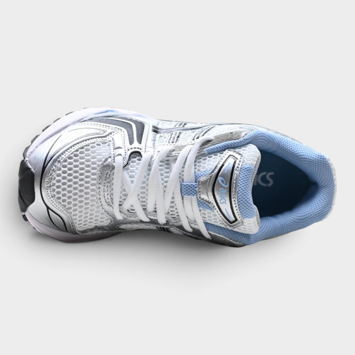 ASICS GEL-KAYANO 14 Unisex SportStyle Trainers – Silver/Sky