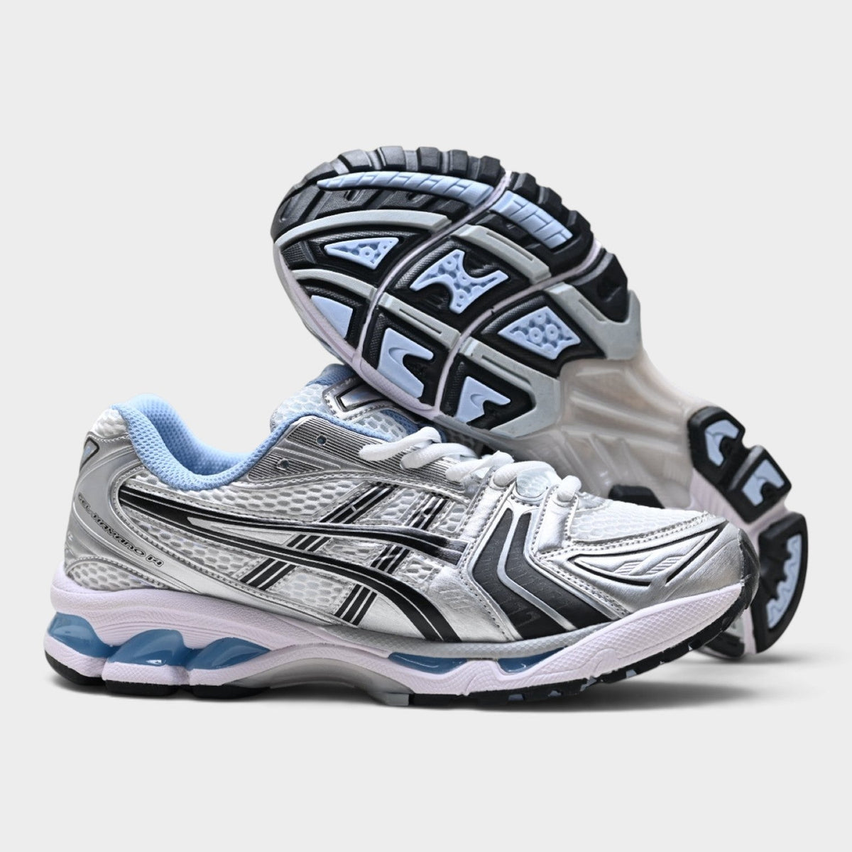 ASICS GEL-KAYANO 14 Unisex SportStyle Trainers – Silver/Sky