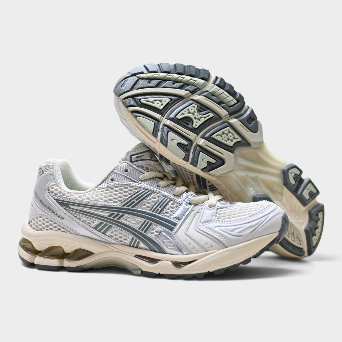 ASICS GEL-KAYANO 14 Unisex SportStyle Trainers – Cream/Grey