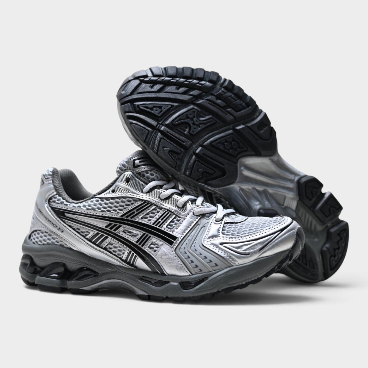 ASICS GEL-KAYANO 14 Unisex SportStyle Trainers – Silver/Black