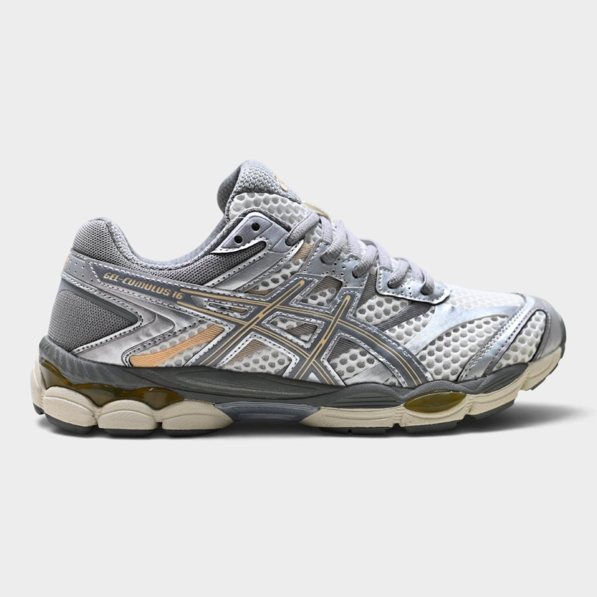 ASICS GEL-CUMULUS 16 Men's Cushioned SportStyle Trainers – Grey/Gold