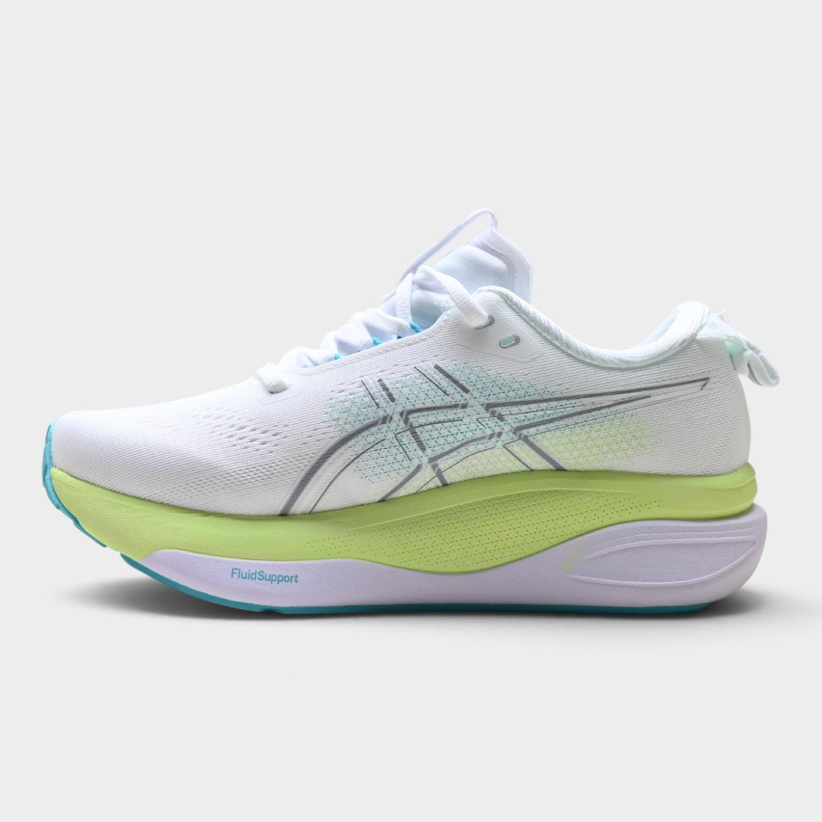 ASICS GEL-KAYANO 33 Men's Running Shoes – White/Energy Aqua
