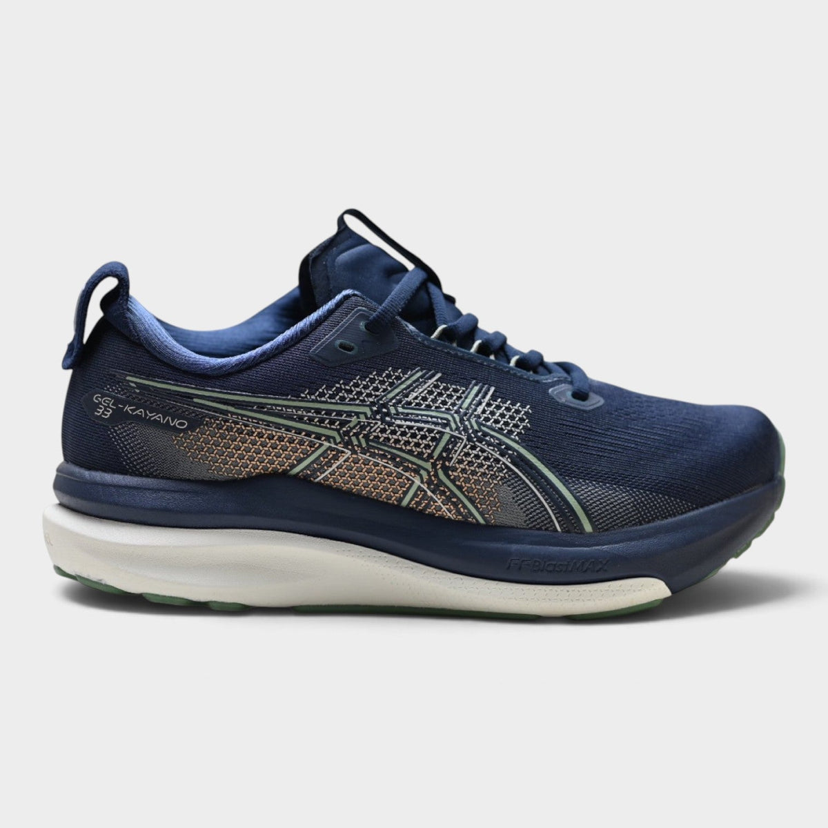 ASICS GEL-KAYANO 33 Men's Running Shoes – Midnight/Khaki Green