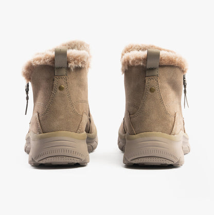 Skechers 167862/TPE EASY GOING - COOL ZIP Womens Boots Taupe