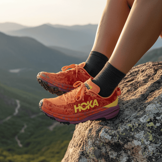Hoka Speedgoat 6 Lightweight Cushioned Trail Running Shoes – High-Grip Outdoor Trainers – Orange