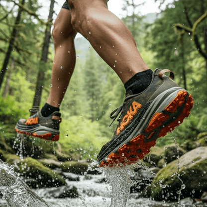 Hoka Speedgoat 6 Lightweight Cushioned Trail Running Shoes – High-Grip Outdoor Trainers – Olive / Squash