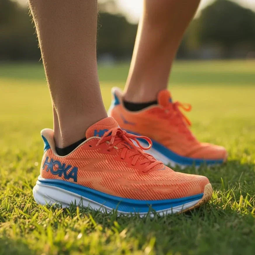 Hoka Clifton 9 Lightweight Cushioned Breathable Running Shoes – Orange