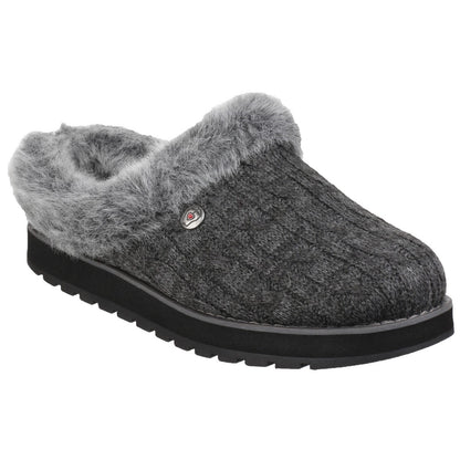 Skechers Womens Keepsakes Ice Angel Mule Slippers - Charcoal