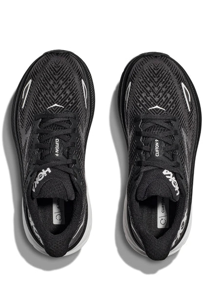 Hoka Clifton 9 Lightweight Cushioned Breathable Running Shoes – Black