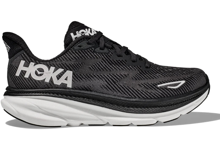 Hoka Clifton 9 Lightweight Cushioned Breathable Running Shoes – Black